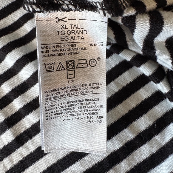 Old Navy Womens Black and White Striped Jersey Tank Dress Size XL Beach Vacation - Picture 5 of 10